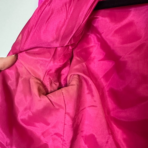 Vintage The Icing Hot Pink 100% Silk Blazer Jacket Size 14 Lined - Picture 9 of 10